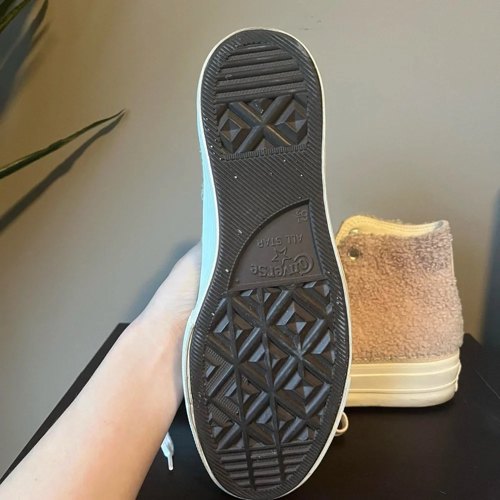 Converse Chuck “Cozy” Women's Neutral High-Top Sneakers - Picture 3 of 3